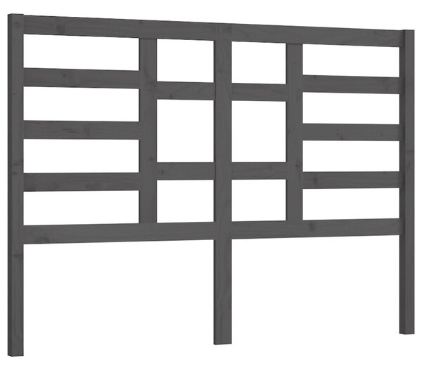 Testiera per Letto Grigia 156x4x104cm in Legno Massello di Pino