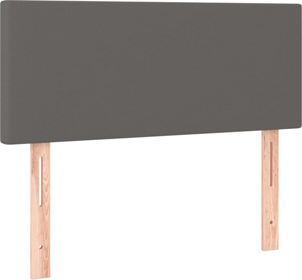 Testiera Grigia 80x5x78/88 cm in Pelle finta