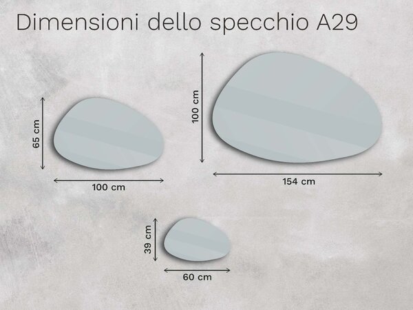 Specchio organico LED con illuminazione A29