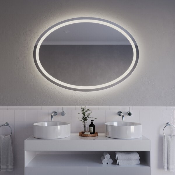 Specchio ovale con illuminazione a LED A33 70x50