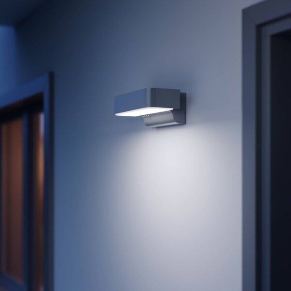 STEINEL Lampada da esterno Smart Sensor L 800 SC antracite, Alluminio / Grigio / Zincato, Alluminio