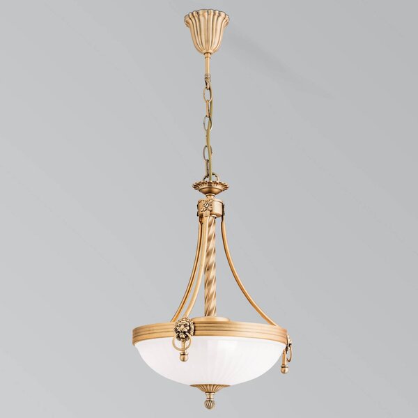ORION Lampada a sospensione in vetro Rocca, dimmerabile, Bronzo / Ottone antico, Soggiorno / Sala da pranzo, Metallo, Antico, Lampada a sospensione