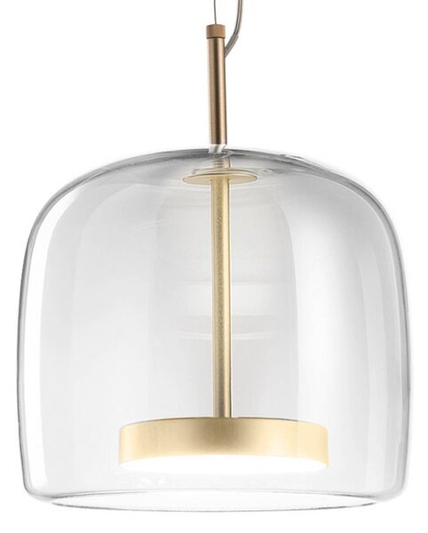 Vistosi Lampada a sospensione Jube, dimmerabile, Chiaro / Trasparente, Soggiorno / Sala da pranzo, Vetro, Design, Lampada a sospensione
