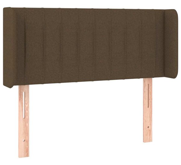 Testiera ad Orecchio Marrone Scuro 83x16x78/88 cm in Tessuto