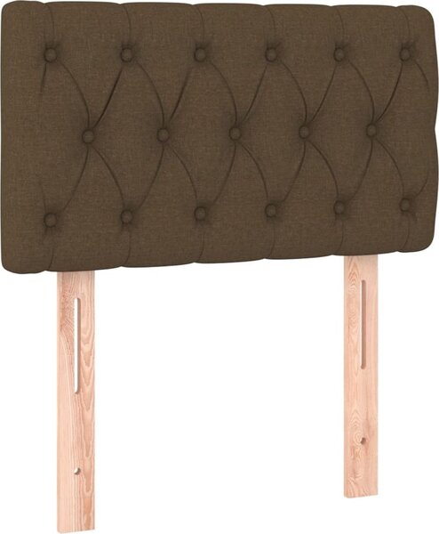 Testiera Marrone Scuro 80 x 7 x 78/88 cm in Tessuto