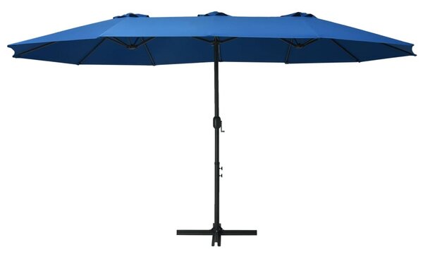 Ombrellone da Esterni Palo in Alluminio 460x270cm Blu