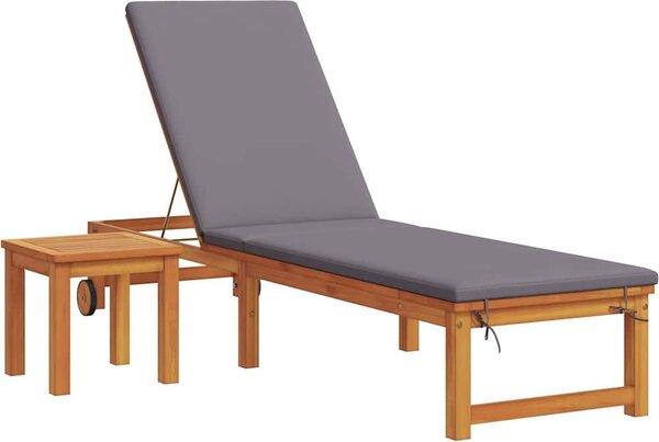 Lettino da sole 2 pcs Marrone Legno di Acacia Massello