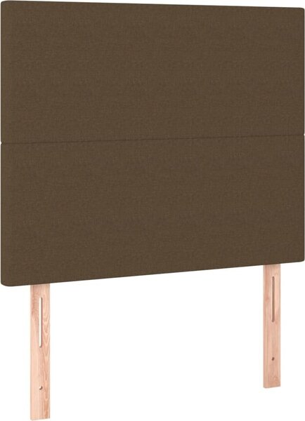 Testiera Marrone Scuro 100x5x118/128 cm Tessuto