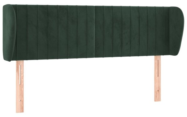 Testiera ad Orecchio Verde Scuro 147x23x78/88 cm in Velluto