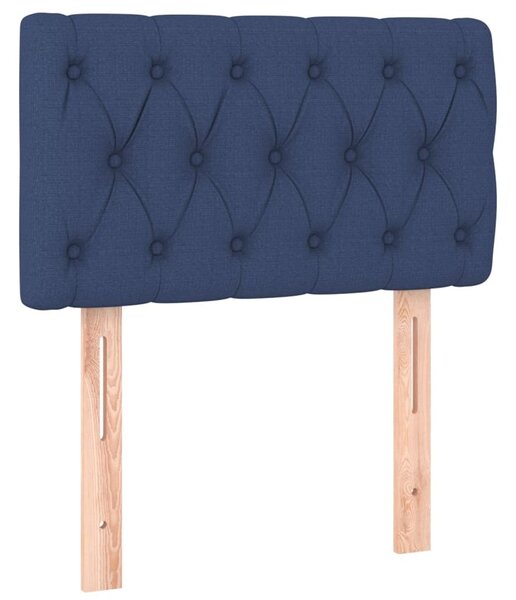 Testiera Blu 80 x 7 x 78/88cm in Tessuto