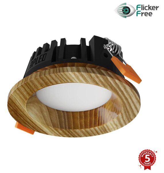 APLED - Lampada LED RONDO WOODLINE LED/3W/230V 4000K diametro 9 cm cenere legno solido