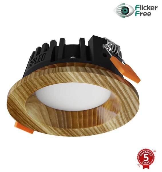 APLED - Lampada LED RONDO WOODLINE LED/3W/230V 3000K diametro 9 cm cenere legno solido