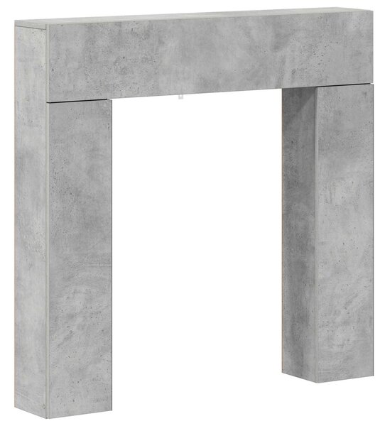VidaXL Rivestimento per camino, grigio cemento, 102 x 18 x 100,5 cm, materiale composito in legno