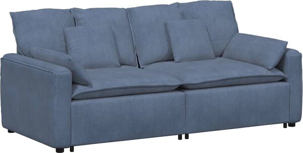 Divano Modulare con Cuscini Blu