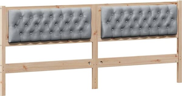 Testiera Marrone e grigio chiaro 200 cm Legno di pino massello