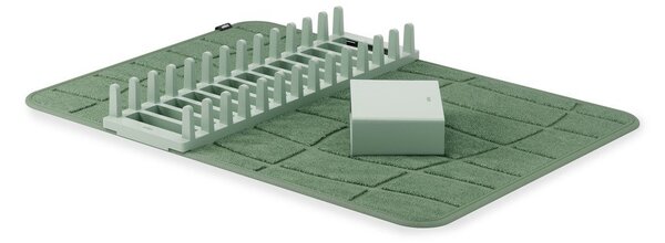 Tappetino scolapiatti verde polveroso in plastica 61x43 cm Udry – Umbra