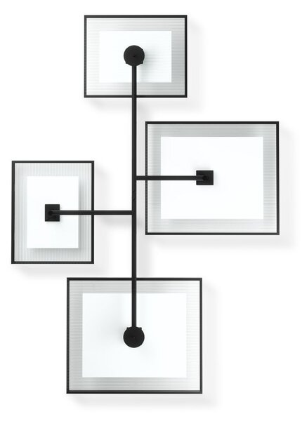 Cornice nera lucida in metallo/in vetro da appendere 57x99 cm Flute – Umbra
