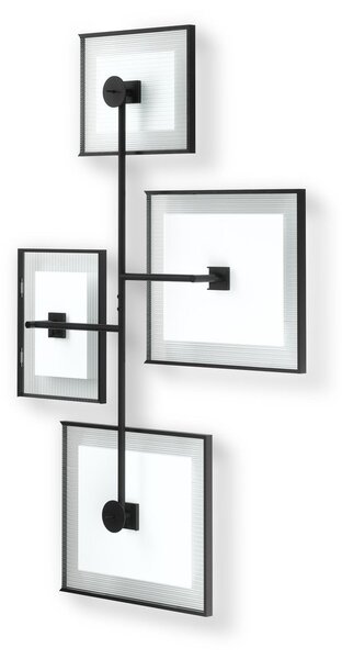 Cornice nera lucida in metallo/in vetro da appendere 57x99 cm Flute – Umbra