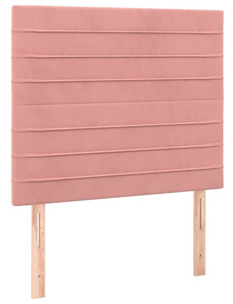 Testiera Rosa 100x5x118/128 cm Velluto