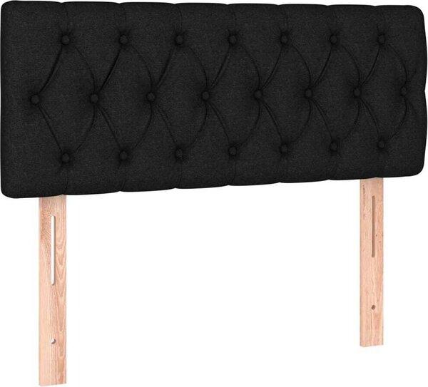 Testiera Nera 90 x 7 x 78/88 cm in Tessuto