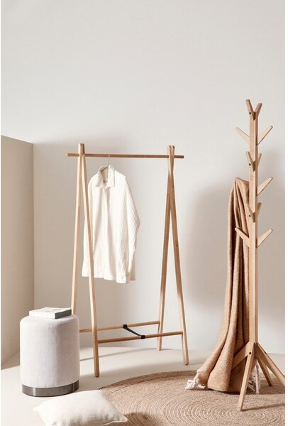 Stand appendiabiti bianco in betulla massiccia 91x151x50 cm Daiki – Yes Everyday