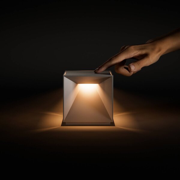 Sigor Lampada da tavolo LED Nutalis ricaricabile, nero notte