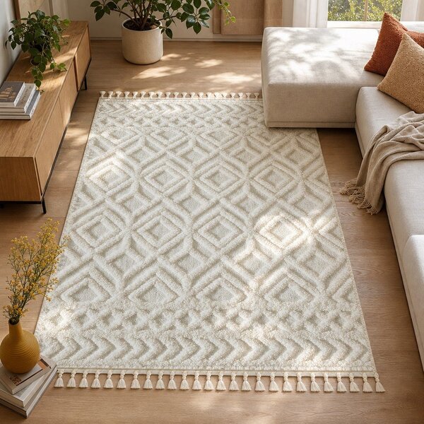 Tappeto beige 110x60 cm Shaggy - Mila Home