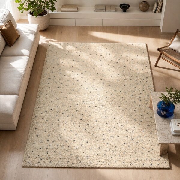 Tappeto nero/color crema 120x180 cm Dottie Black – Universal