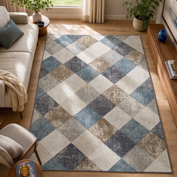 Tappeto blu/beige 120x170 cm Terrain – Hanse Home