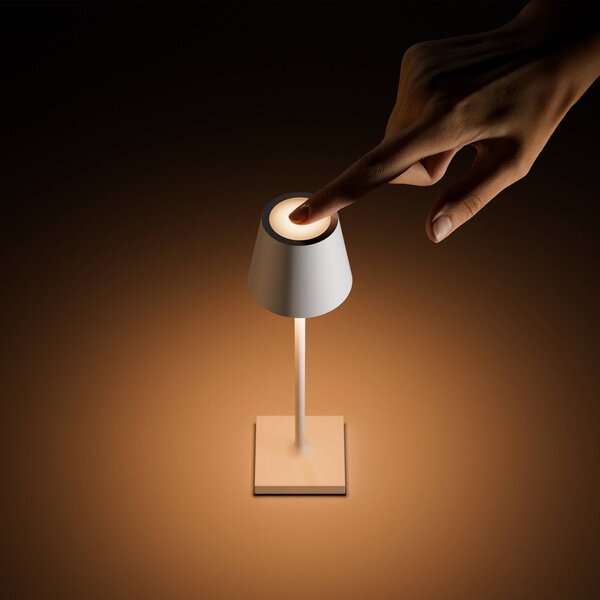 Sigor Lampada da tavolo LED tascabile Nuindie, beige dune