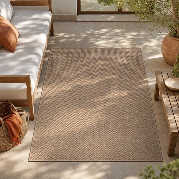 Passatoia da interno ed esterno marrone chiaro 80x250 cm Nature – Hanse Home