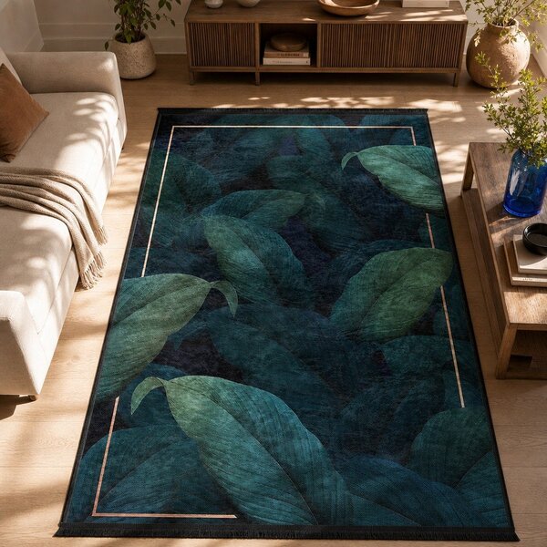 Tappeto color petrolio lavabile 80x150 cm Unique – Mila Home