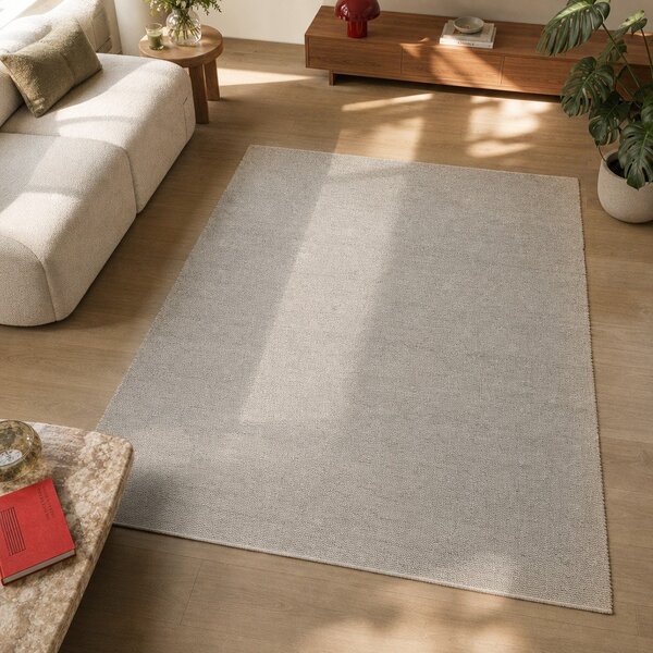 Tappeto in lana grigio chiaro 290x200 cm Auckland - Rowico