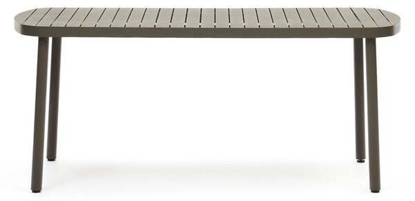 Tavolo da esterno Joncols in alluminio verniciato verde 180 x 90 cm