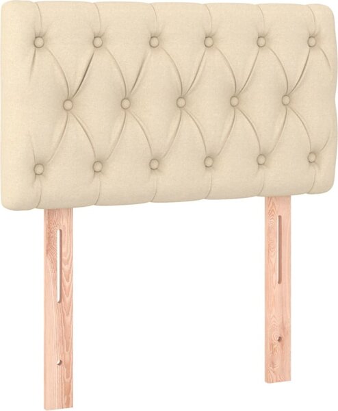 Testiera Crema 80 x 7 x 78/88 cm in Tessuto