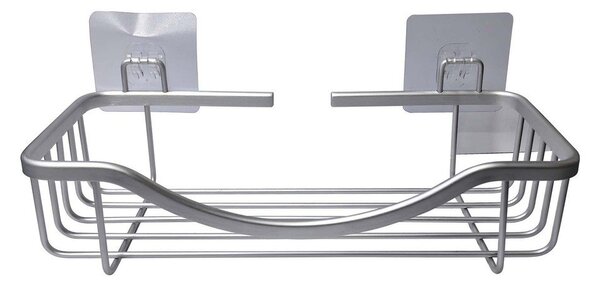 Mensola da bagno senza foratura color argento lucido in alluminio Filaire Aluminium – douceur d'intérieur