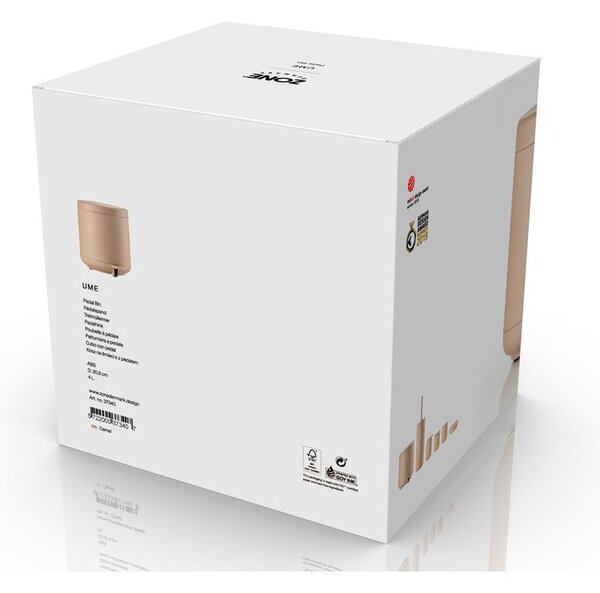 Cestino per la spazzatura beige con pedale 4 l Ume – Zone