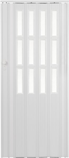 Porta a libro Porta scorrevole con finestre + serratura bianco, bianco H: 203 cm L: fino a 85 cm