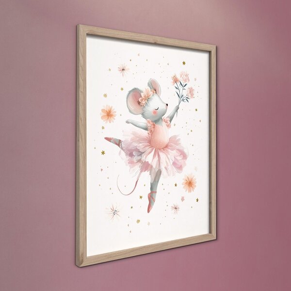 Quadro da bambini 30x40 cm Mouse Ballerina – Styler