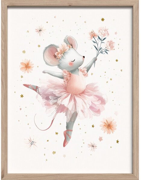 Quadro da bambini 30x40 cm Mouse Ballerina – Styler