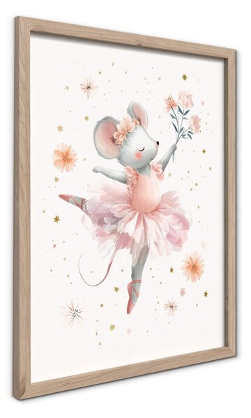 Quadro da bambini 30x40 cm Mouse Ballerina – Styler