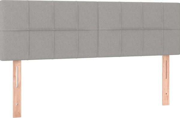 Testiera Grigio Chiaro 144x5x78/88 cm in Tessuto