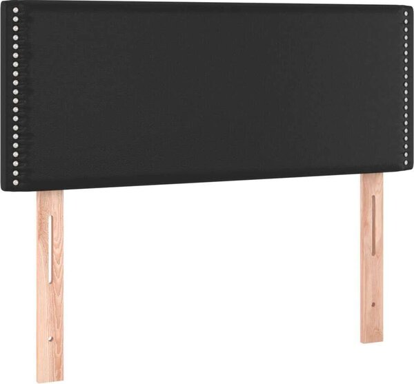 Testiera Nera 80x5x78/88 cm in Pelle finta