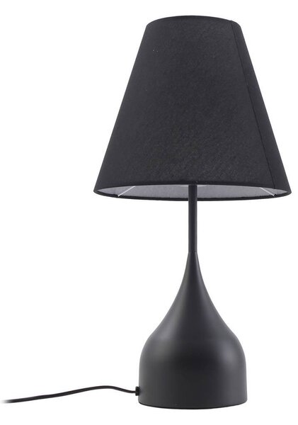 Lampada da tavolo Lucande Luoti, nero, tessuto, altezza 57 cm