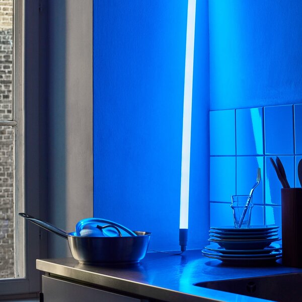 Lampade da tavolo HAY, Neon Tube, Blu, Soggiorno, Plastica, Moderno