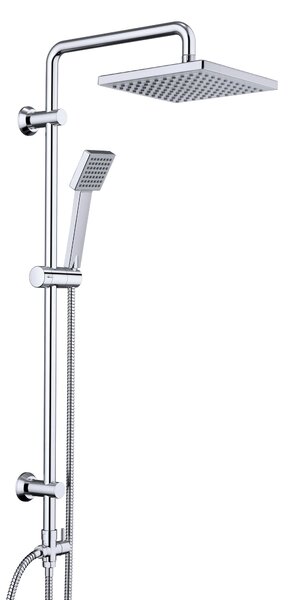 JOHO Colonna Doccia senza Miscelatore Set Doccia Completo Sistema Doccia a Pioggia Colonna Doccia Regolabili Doccetta in ABS 20 x 20 quadrato