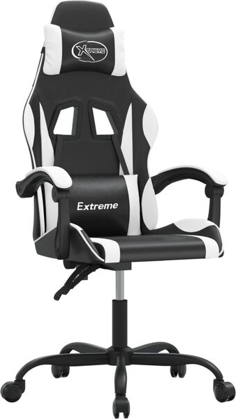 VidaXL Sedia da gioco in ecopelle bianca e nera
