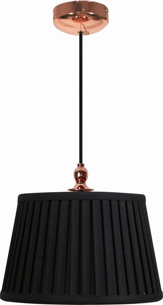 Lampada a sospensione AMORE in rame e nero, 1xE27x60W, tessuto, dimensioni: 110x30x30 cm, IP20, Candellux