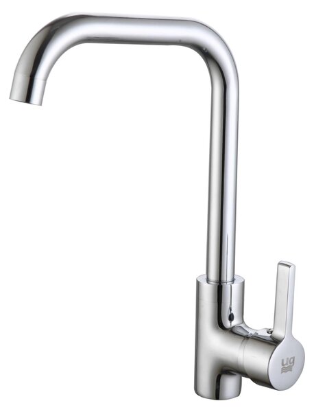 DP bath, miscelatore per lavello Crisantemo, finitura argento
