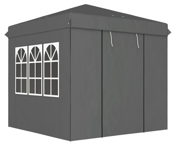 Gazebo Outsunny 2,5x2,5 m, idrorepellente, stabile, resistente alle intemperie, gazebo pieghevole pop-up